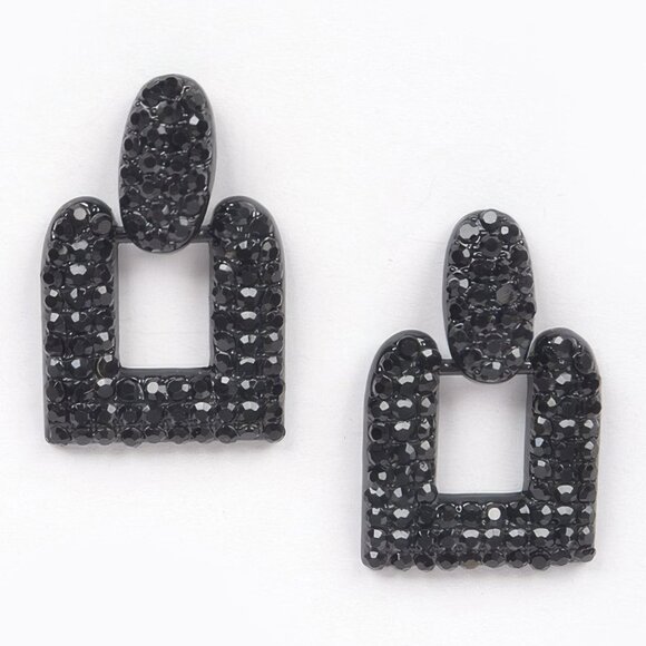Open Cut Rhinestone Earring - Picture 1 of 2